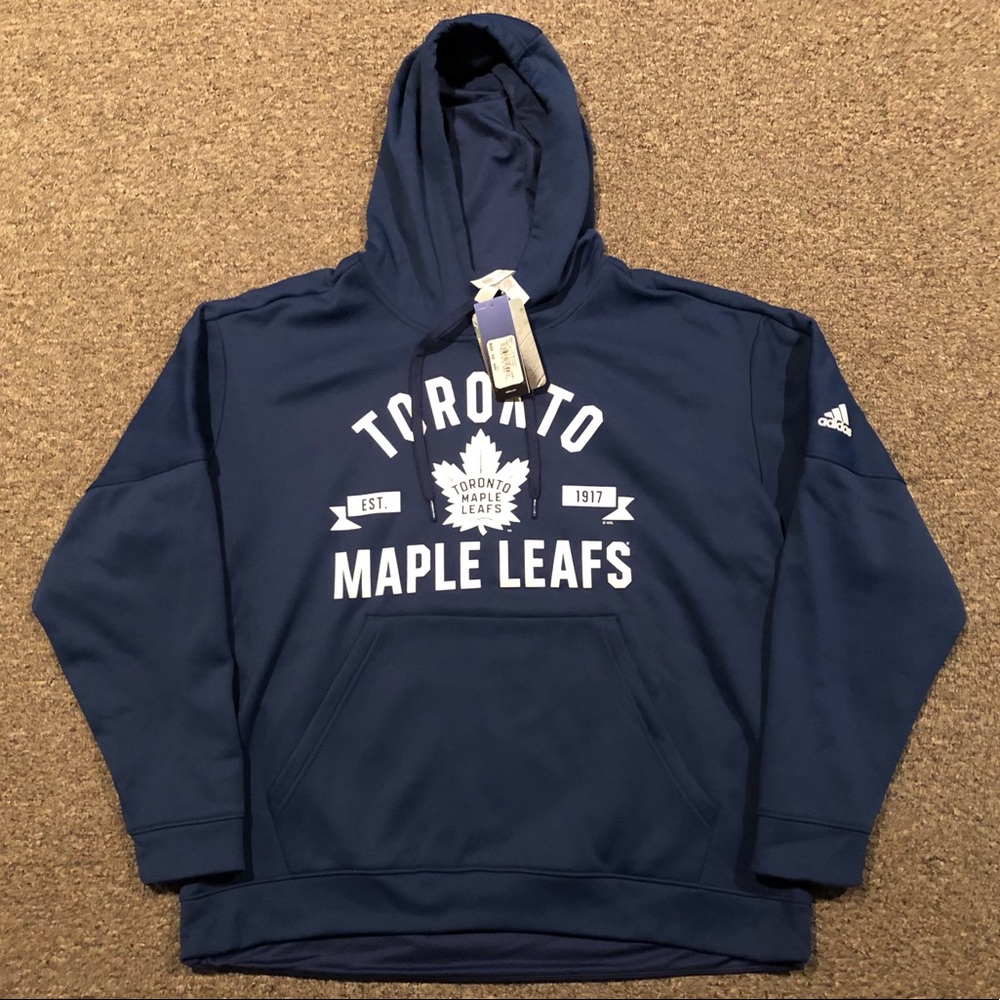 Toronto Maple Leafs Adidas Climawarm Hoodie sz 2XL